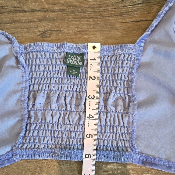 Wild Fable Purple Crushed Velvet Crop Tank Top Size M Y2K Grunge - Picture 7 of 9
